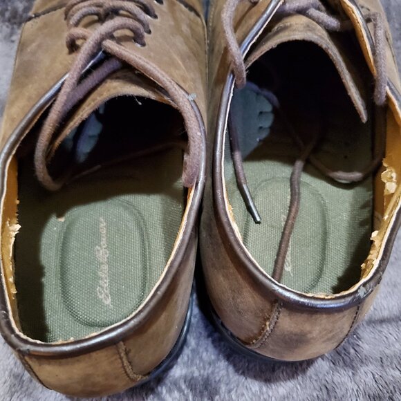 Eddie Bauer Work Shoe Mens 9.5 M Billy Brown Oxford Leather Lace Up Casual - Picture 14 of 14